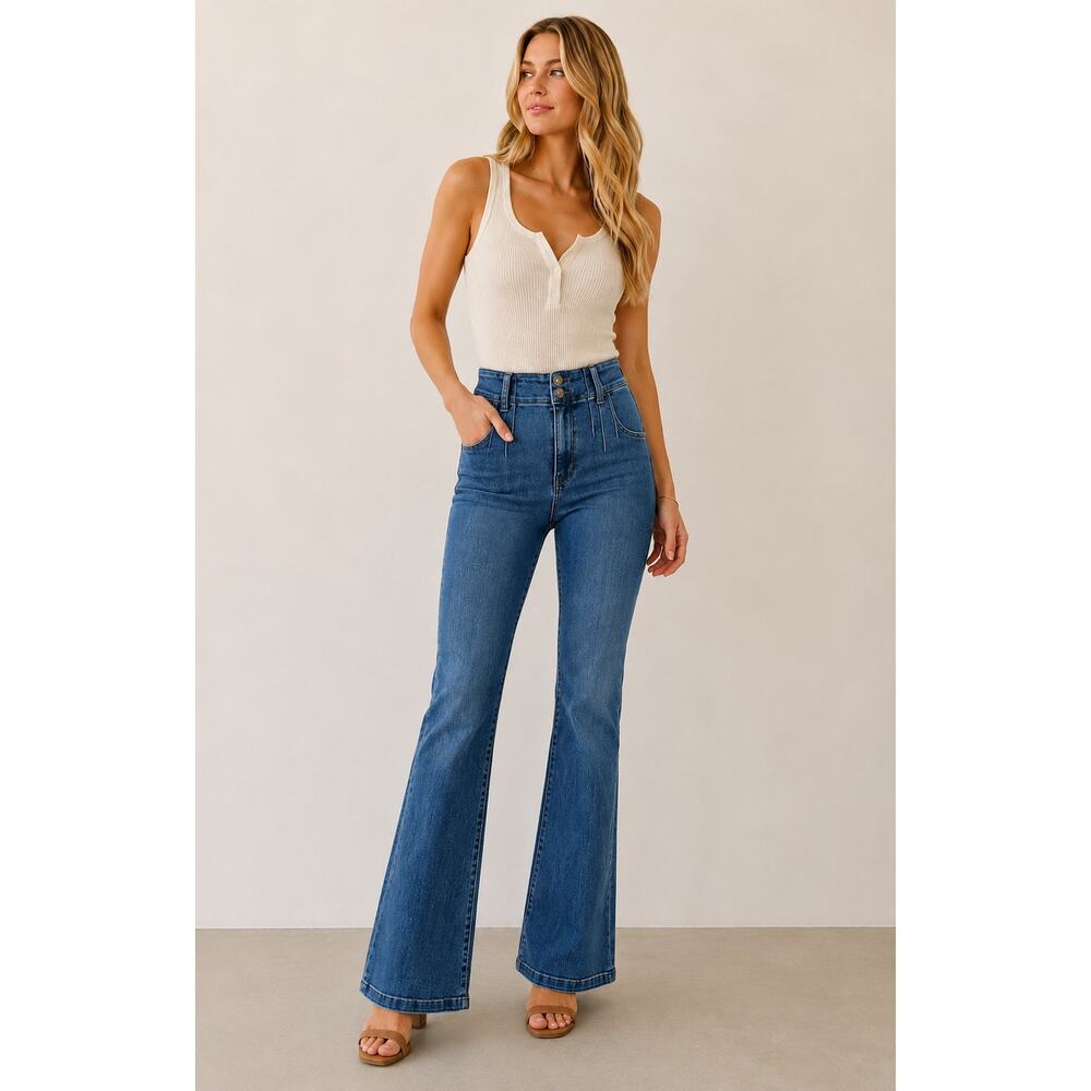 Vervet Denim Medium Wash Slim Bootcut Jeans Women’s Size 27 Stretch